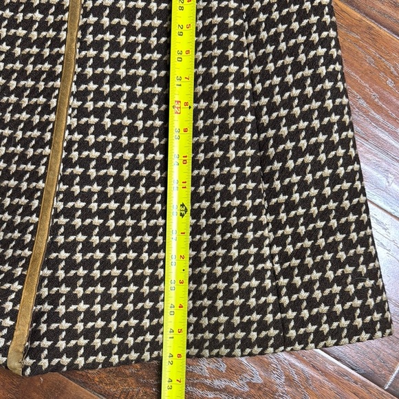 Vintage Horst Mandel Stylish Houndstooth Belted Wool Winter Coat - Picture 5 of 11